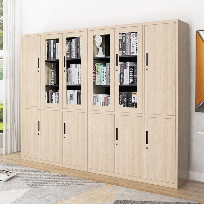 办公轻奢柜木纹转印RE--12书柜钢制文室件资料柜财务档凭证案储物