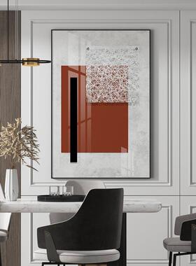 现轻几奢入户玄关装饰画竖版何抽JSS-象代餐厅挂画过道走廊画壁装
