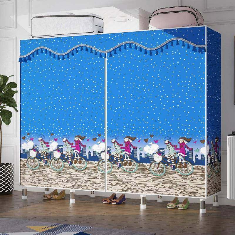 简易柜布衣纳钢管加粗加固单双号衣橱柜家见详情用卧室出衣租房收