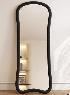 落地衣WOX镜网红半圆窗型全试挂身卧室穿衣镜镜服装店立式镜子摆