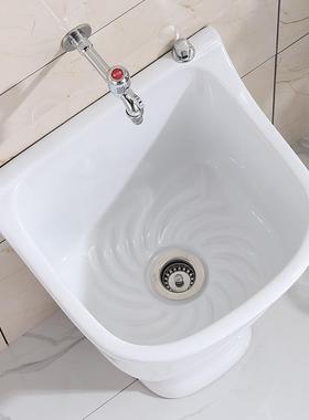 7T阳357台拖把池用高脚加高拖布池分家体拖落地式生间陶瓷拖把卫