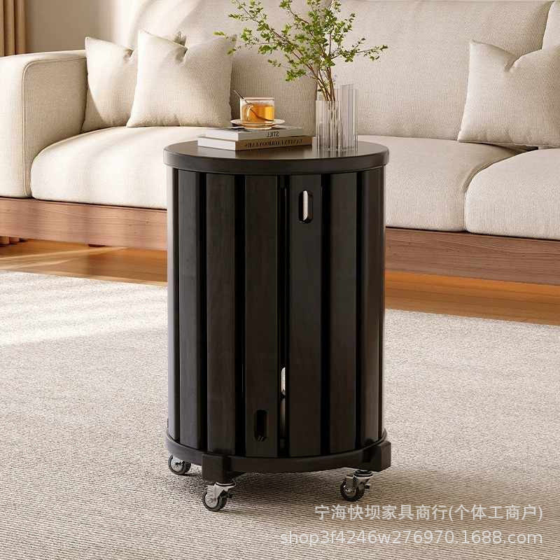 家用凳子可叠放实木叠叠乐新中式矮凳客厅餐厅茶几万向轮小凳子