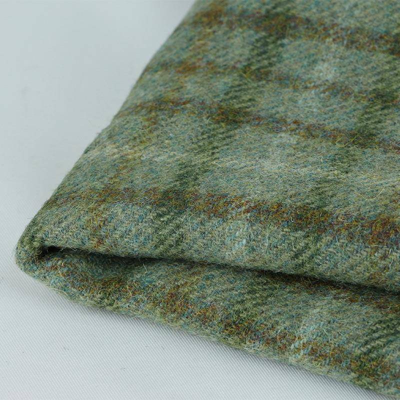 现子货0毛单面羊毛格布FQU秋冬羊毛大衣呢料羊毛粗纺5面料