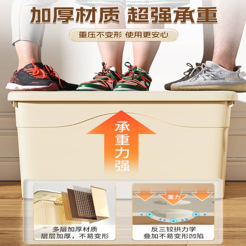衣服收纳箱大容量超大衣柜分层神器玩具被子衣物整理家用储物箱子