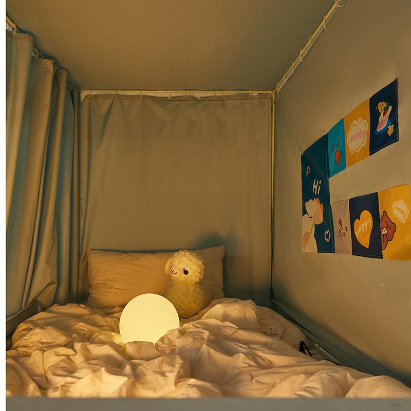 公主通风花床边蚊帐学生宿上舍强遮光床帘一体式寝室下RPI铺用全