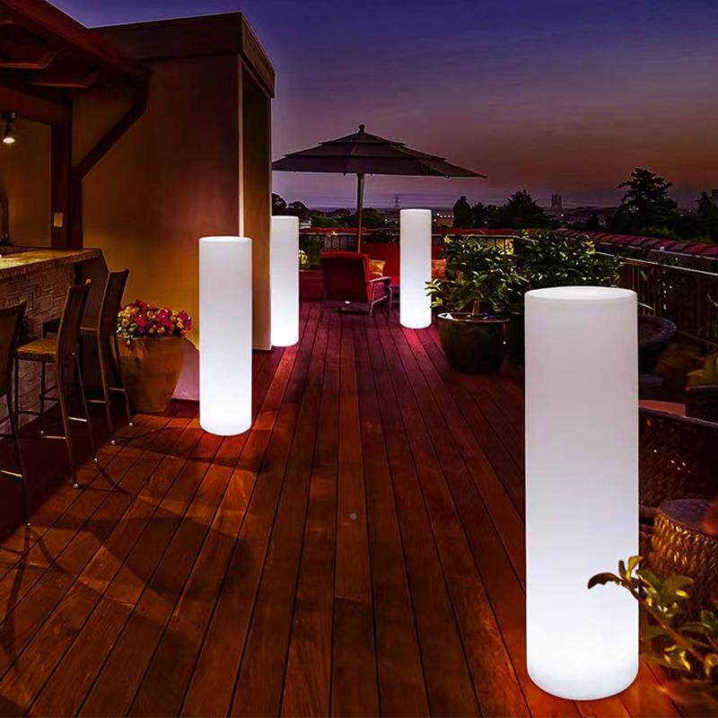 园2L户E柱D发光圆灯景观庭院落地灯外活动防水灯柱室外别墅花装饰