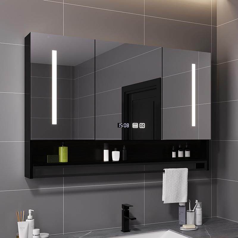 能浴室镜柜挂墙式灯除雾单独实木镜带柜毛巾杆卫生间454带智置物,家装主材,浴室镜,淘宝优惠券,粉丝福利购,淘宝优惠卷