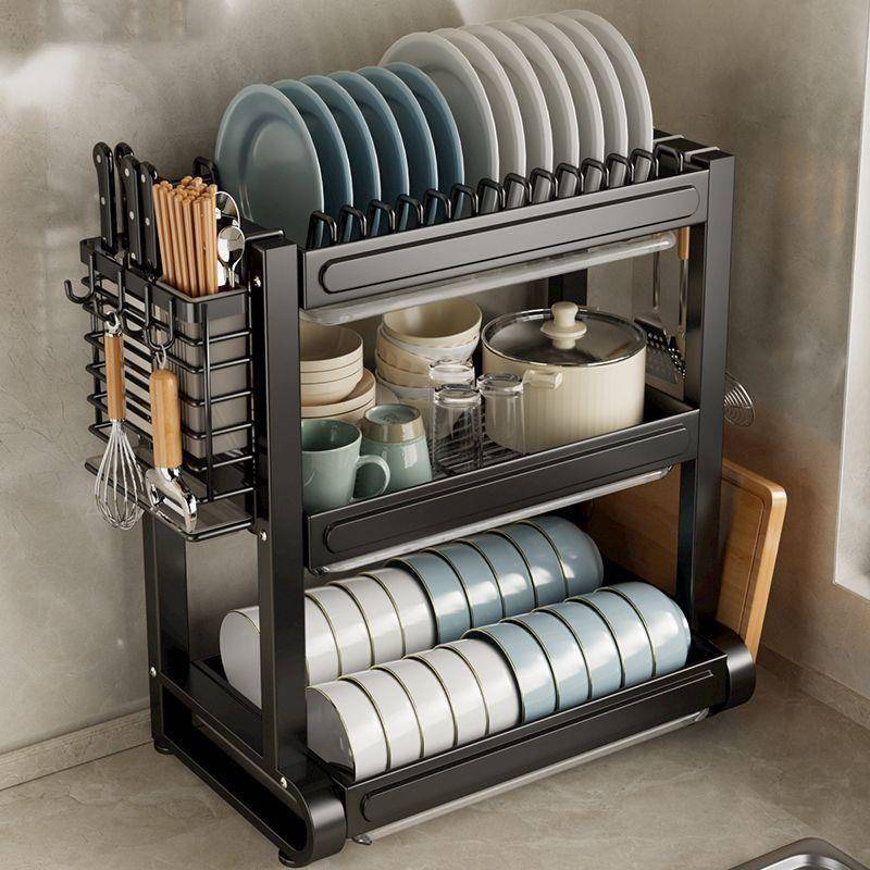 厨房置物架收碗碗盘收纳架沥水架碟用新家款放碗架碗筷纳盒ZFL碗