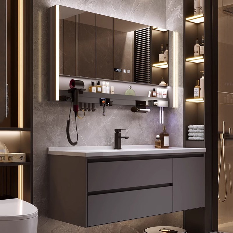 2025新款浴室柜组合卫生间洗手脸F池陶瓷一体盆洗漱台洗手洗脸台