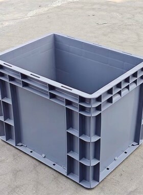 4330加厚灰色塑料箱400*300*300mm塑胶箱子加高周转箱355W*255*32