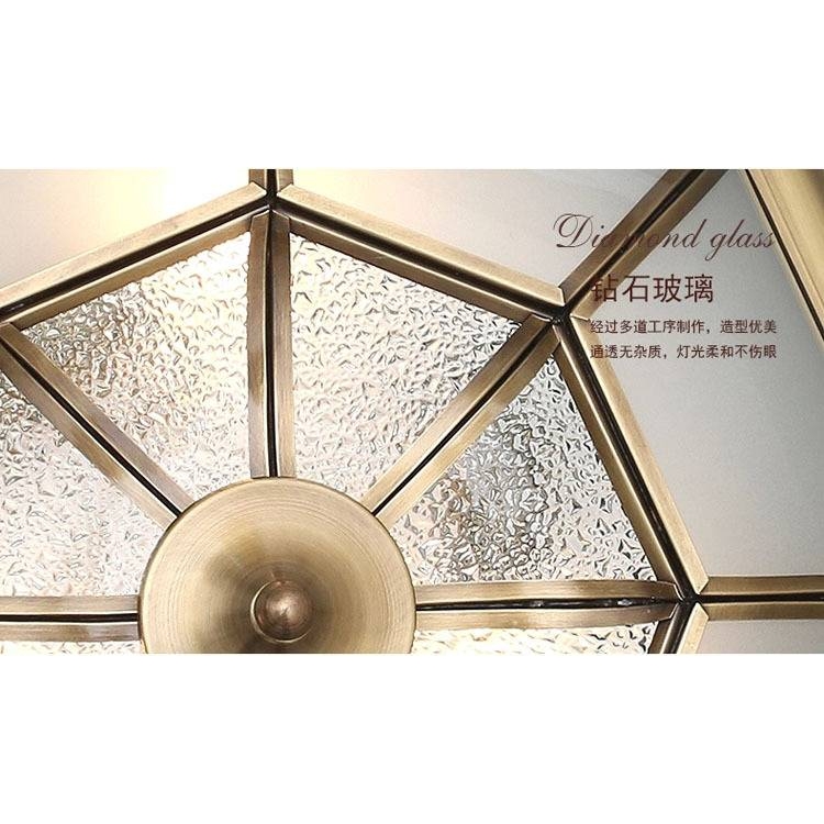 欧式美式全铜吸顶灯卧室led灯客厅过道灯阳台玄关书房灯复古简约