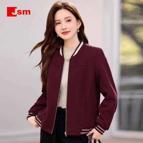 时尚百搭棒球服外套女短款2026春季新款潮流洋气休闲宽松显瘦上衣