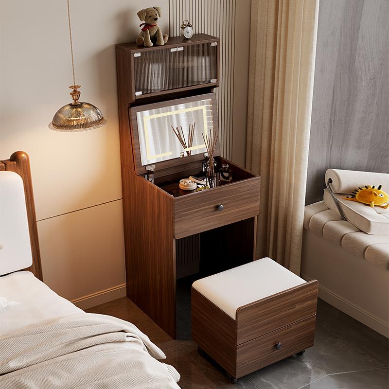 新款梳妆台卧室床头收纳柜一体现代简约小型化妆桌迷你翻盖化妆台