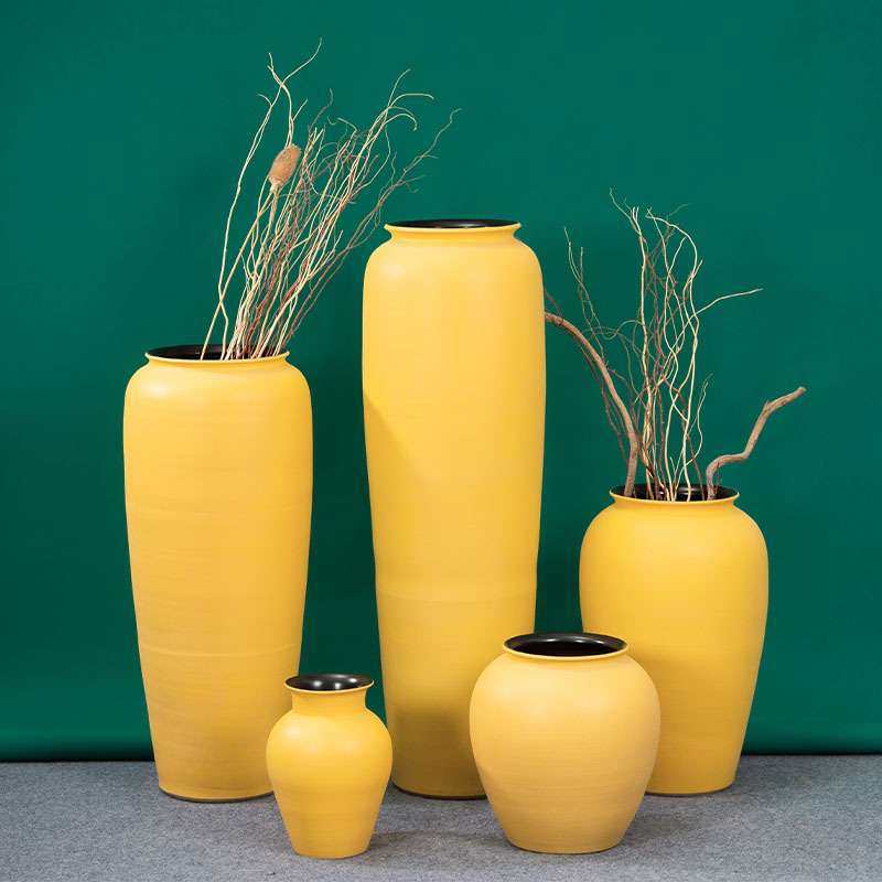 新款组合花盆宝安机场美陈花器落地大花瓶陶瓷商场景观装饰花盆