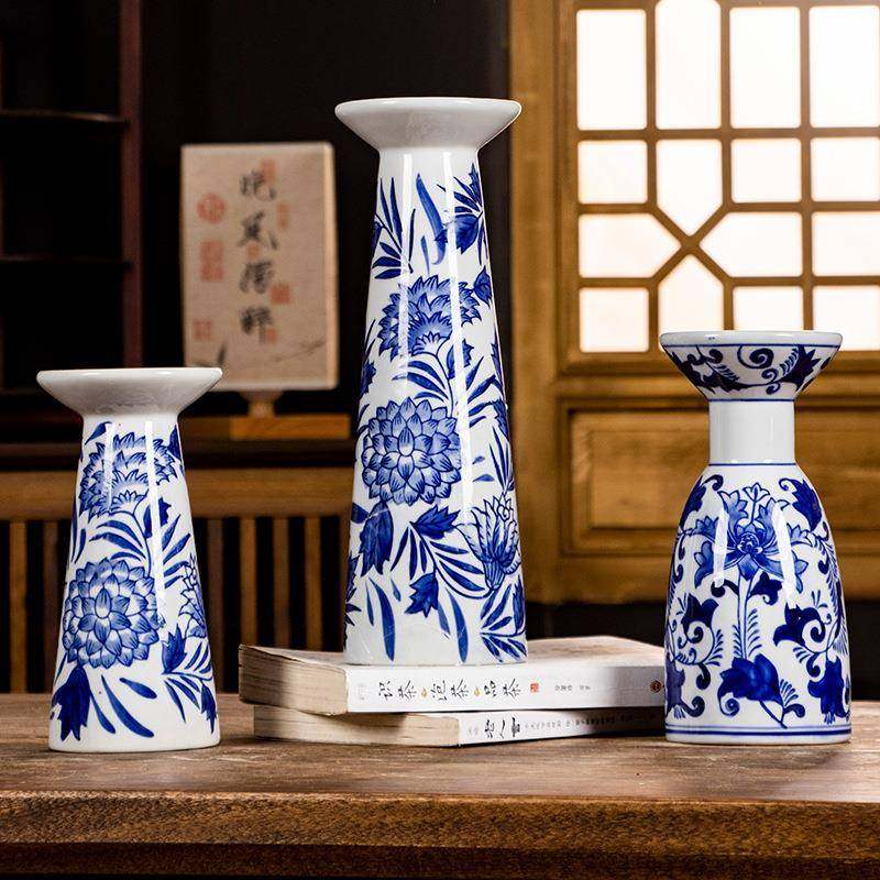 陶瓷烛台青花瓷陶瓷摆件餐桌陶瓷摆件烛光晚餐装饰品,电子元器件市场,其它元器件,淘宝优惠券,粉丝福利购,淘宝优惠卷