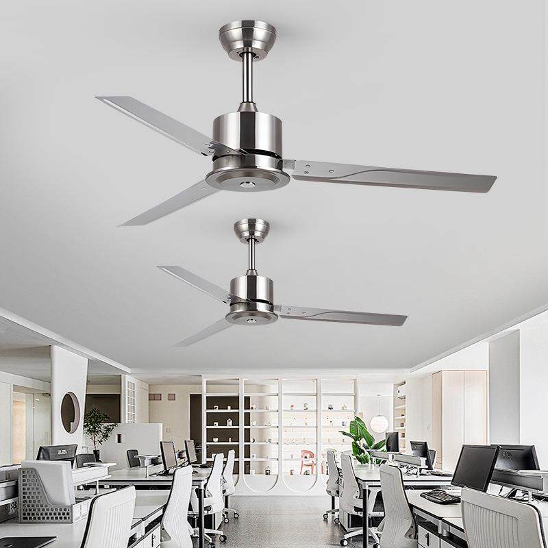 办公室装饰吊扇不锈钢扇叶风扇大风力工业餐厅吊扇现代简约电扇