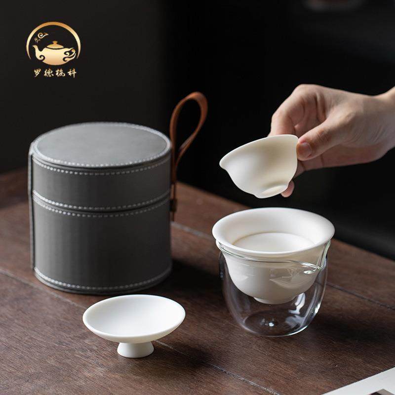 快客杯素烧羊脂玉瓷盖碗便携式户外旅行茶具套装一壶二杯,电子元器件市场,其它元器件,淘宝优惠券,粉丝福利购,淘宝优惠卷