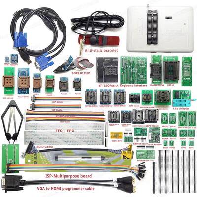 51件套 爱修 IFIX RT809H编程器 烧录器 NAND EMMC EC MCU NOR