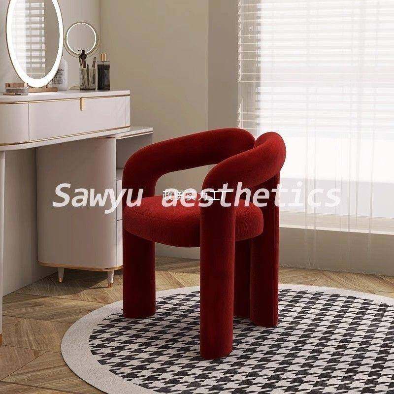 简约奶油风家用化妆椅梳妆凳美甲店椅子简约感卧室单人休闲餐椅,3C数码配件,其它配件,淘宝优惠券,粉丝福利购,淘宝优惠卷