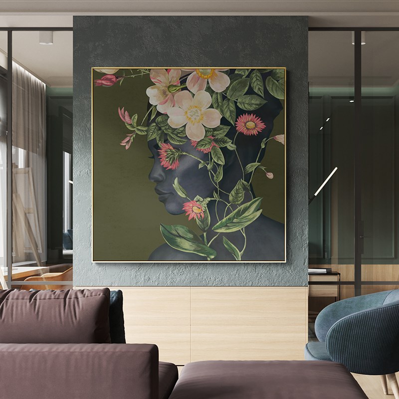 现代轻奢装饰画loftp工业风样板间客餐厅卧室挂画工作室玄关墙壁图片