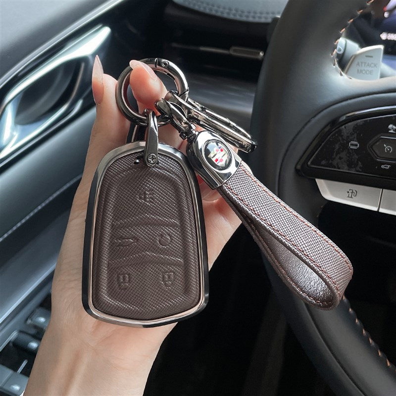 凯迪拉克钥匙套ct5保护壳xt5汽w车ct6金属xt6真皮ct4扣锐歌男包AT