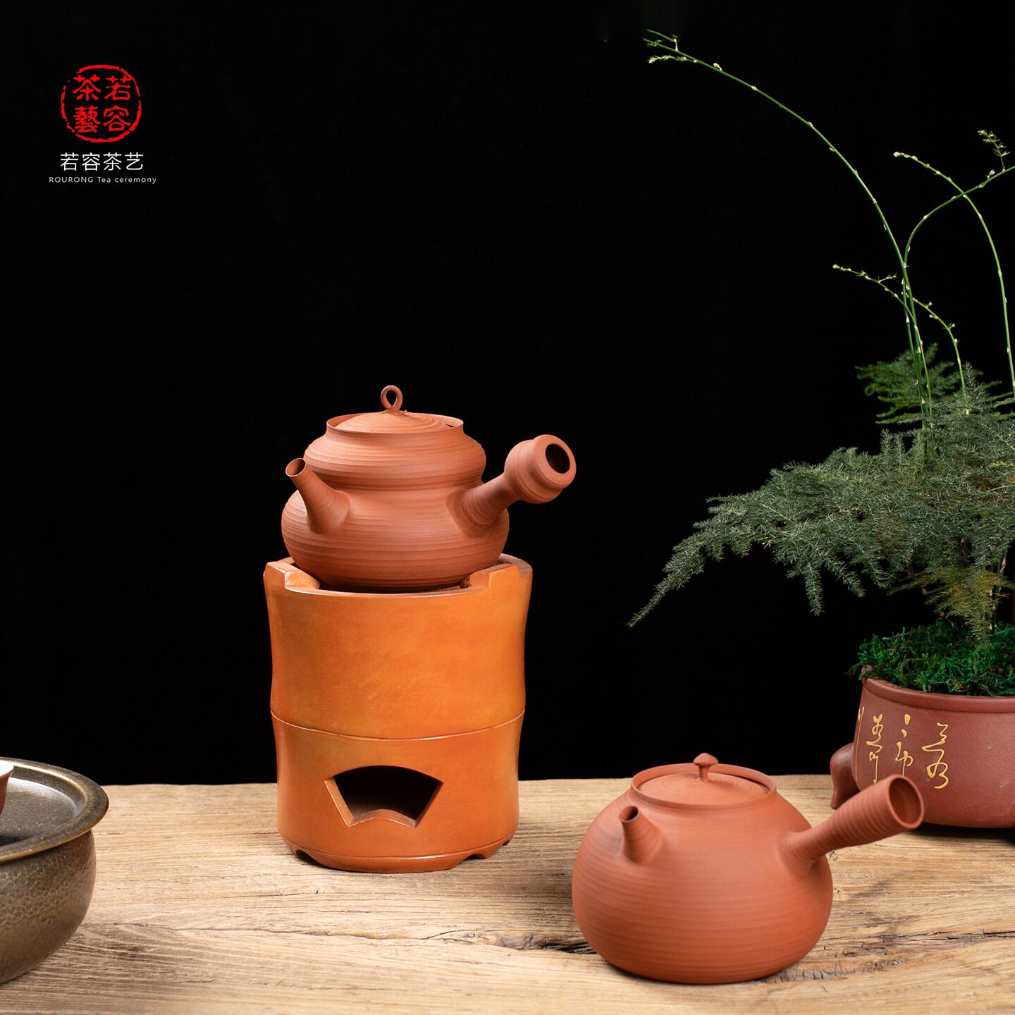 户外烧茶炉煮茶潮州红泥炭炉围炉煮茶整套薄胚卡盖跳盖酒精炉砂铫
