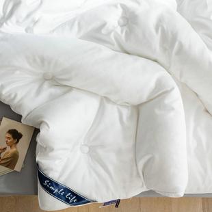 0全棉加羽丝冬被豆被芯宾馆酒店立体被子民宿大厚纯色绒提花春