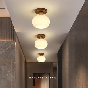 新中式走廊阳过灯全光道谱中山台725灯具中古风门入户厅玄关吸顶