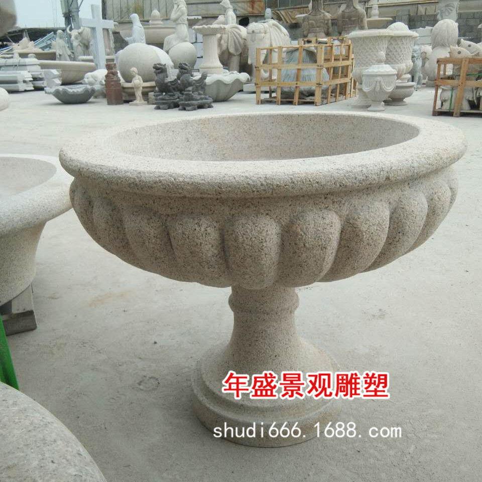 厂家现货 黄绣石花盆高脚落地欧式大花盆别墅庭院花园花钵