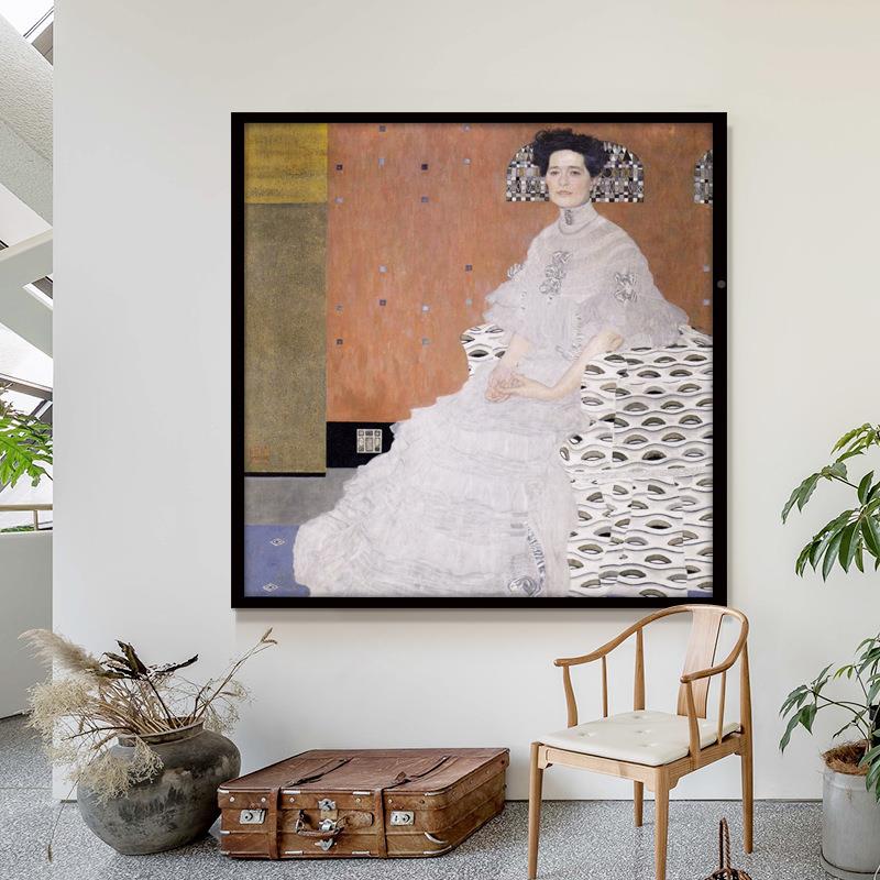 克里吻姆特装饰画欧式美式W095玄廊关油画客厅餐厅艺走过道抽象术