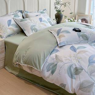 印花6套WTS 20250支套长绒棉纯棉四件套床被单床上用品四件全棉南