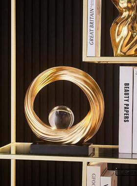 奢财源滚滚客轻高档厅摆视件玄关展示柜电柜酒柜办公室家居装9514