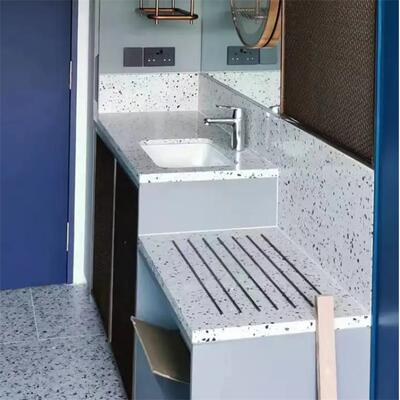 零硅鱼肚岛白台石英石大板橱餐桌飘窗柜人造石吧台餐材桌271石台