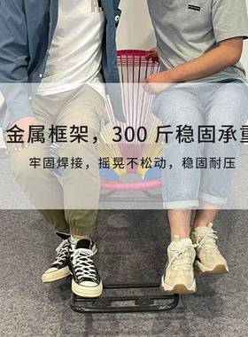 摇成椅人家用休人闲摇摇椅ACH午睡阳台躺椅椅懒彩色藤逍遥藤编