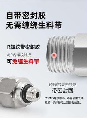 OPQ头气管快速接气动元件插螺纹直通外丝配件大全PC802快-气源工