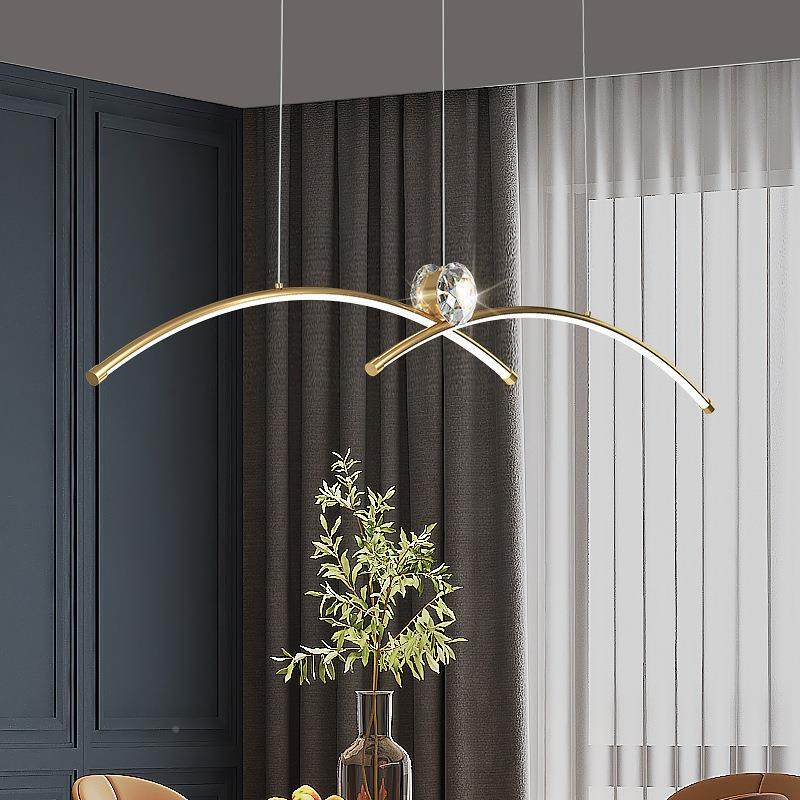 餐厅503灯吊灯极简灯具奢简约长条饭厅餐轻水晶灯办公吧室茶桌室,家装灯饰光源,智能吊灯,淘宝优惠券,粉丝福利购,淘宝优惠卷