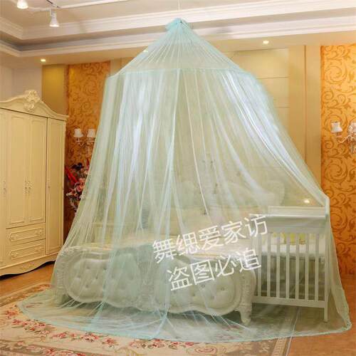 A床L6特大吊顶大圆顶蚊帐F77J9MJS1.5-3米大加宽拼接婴I儿加圆床