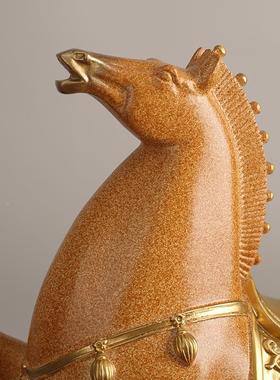 新中式骏摆件一马X8694当先唐马客厅桌电视柜面酒柜财新房招软装