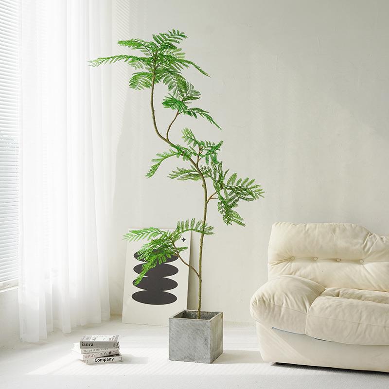 新款蓝花仿客真绿植落物地盆栽仿生植摆件室楹内厅沙发旁tb-74250