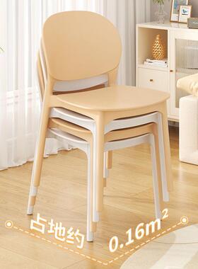 家用可摞VHR叠桌椅成人休舒久坐凳子闲靠服背椅一餐件包邮跨境