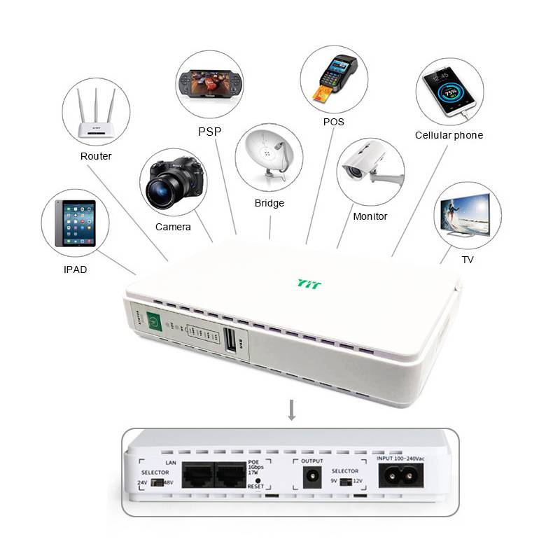 直流UPS电源5V9V12V15V24V路由器光猫监控8800mAH稳压外接长续航