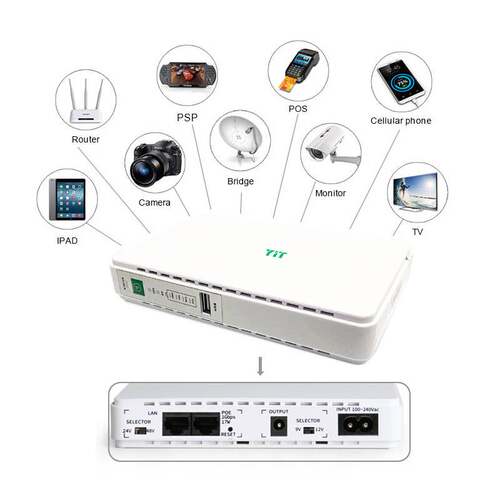 直流UPS电源5V9V12V15V24V路由器光猫监控8800mAH稳压外接长续航