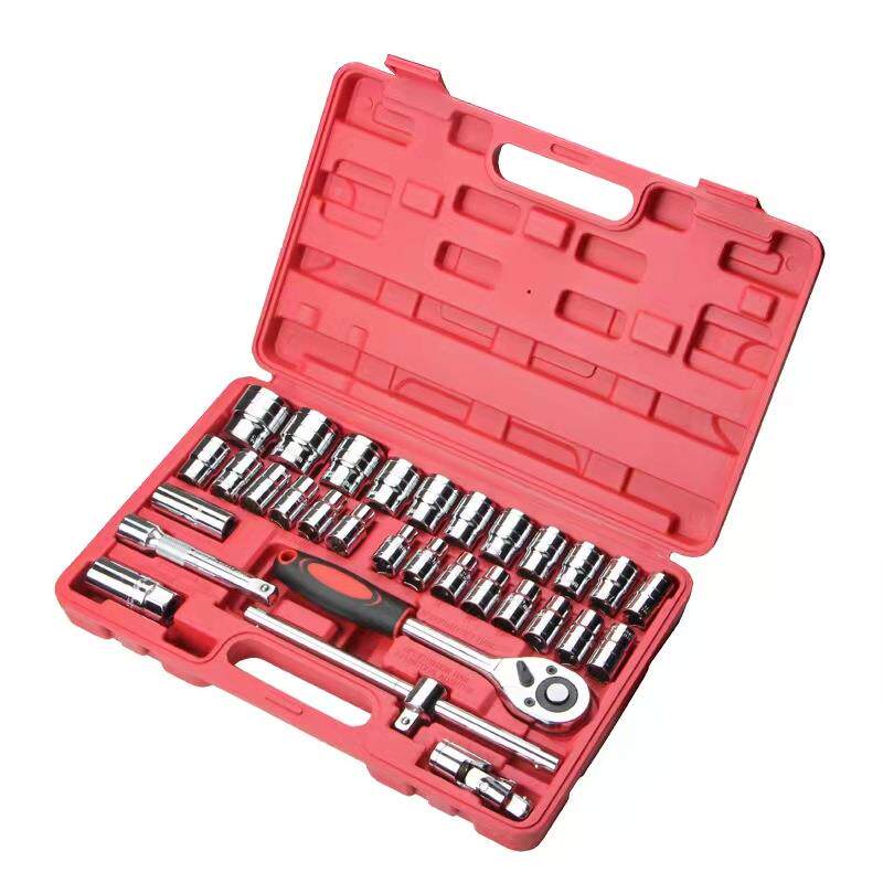 32件套筒工具组汽套大飞大快修406棘扳手轮组工具套筒扳合手套装