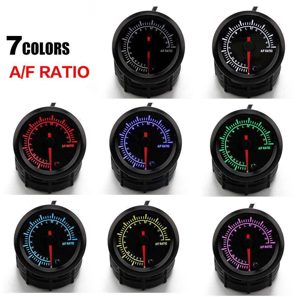 2寸空燃表七彩 高速步进电机(旋钮式塑料安装),指针式黑壳