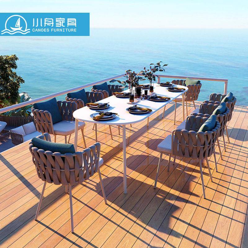 户外藤椅酒店民宿藤编室外阳台休闲别墅露台庭院花园桌椅组合家具