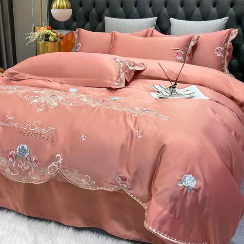 B0Z轻奢高挡被套四件套纯棉床单被套全棉床笠床上用品秋冬季网红