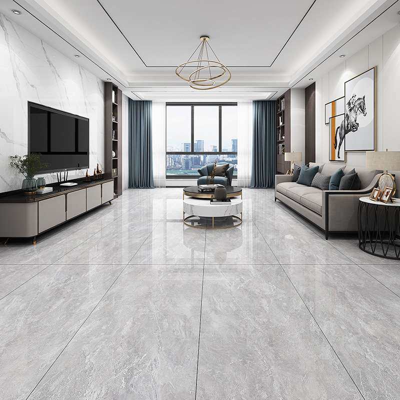 灰色通体大理石瓷砖600x1200现代新款客厅大板墙砖防滑地砖地