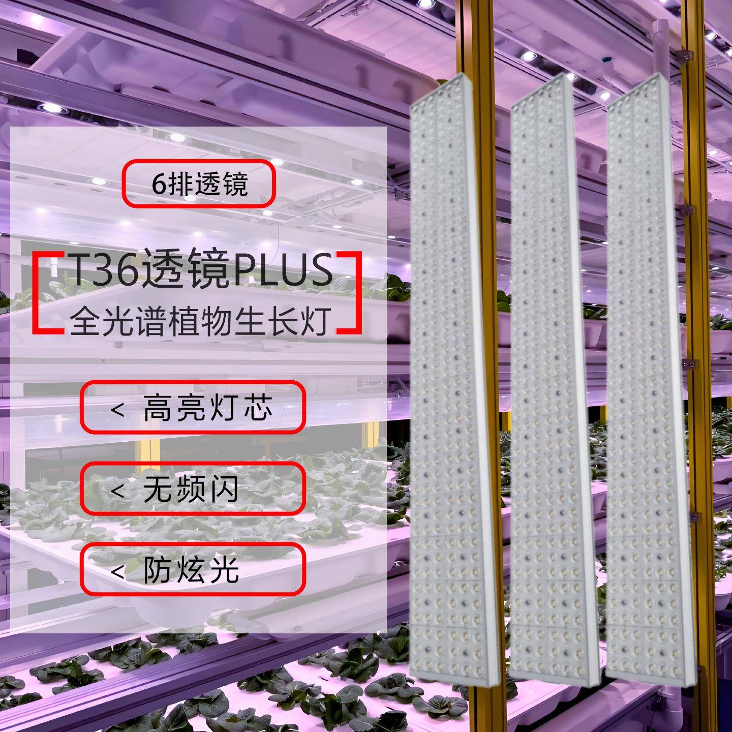 植补光灯T6KFN3聚光透镜仿太阳全光谱室内用LED多肉家蔬菜物植物