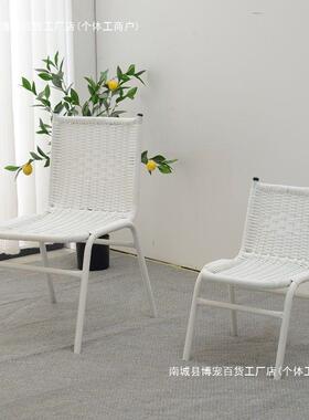 号藤椅子小椅靠背椅子腾藤椅家用椅滕椅餐LKO椅单人矮小阳台藤编仿藤