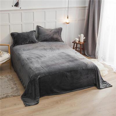 跨被境秋冬保拼加暖法兰绒床笠传宝四件套纯色厚珊瑚绒双LZC5901